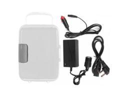Minigeladeira compacta de 4 litros para carro, casa e dormitório. Funciona tanto como refrigerador quanto aquecedor (branco).