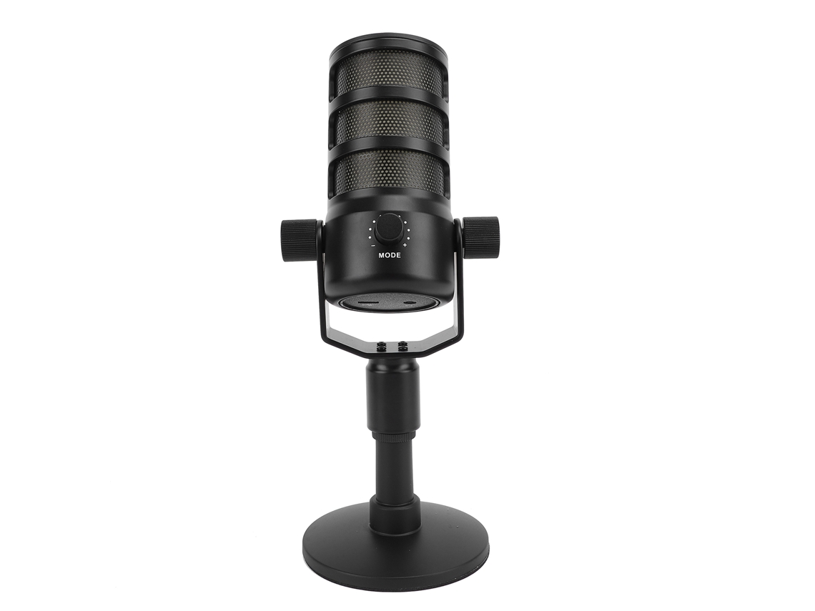 Microfone Usb Pc Condensador Com Volume Ajustável E Mudo, Luz Colorida Para Gaming E Streaming