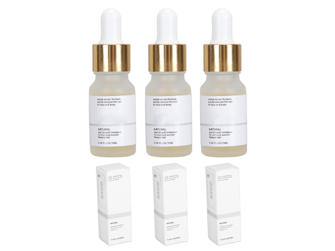 2026 Kit com 3 unidades de Sérum Nutritivo para Cabelo, Inibidor de Crescimento, Hidratante, Refrescante e Resistente ao Suor, Pós-Depilação