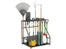 Organizador de Ferramentas de Jardim de 3 Níveis com Ganchos 84x53x73 cm Preto S/MARCA