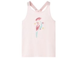 T-shirt De Alças Para Criança Rosa Suave 104