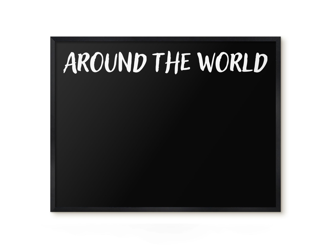 Magnetic Wall Board Around The World For The Office Espelharte (80x60 Cm)