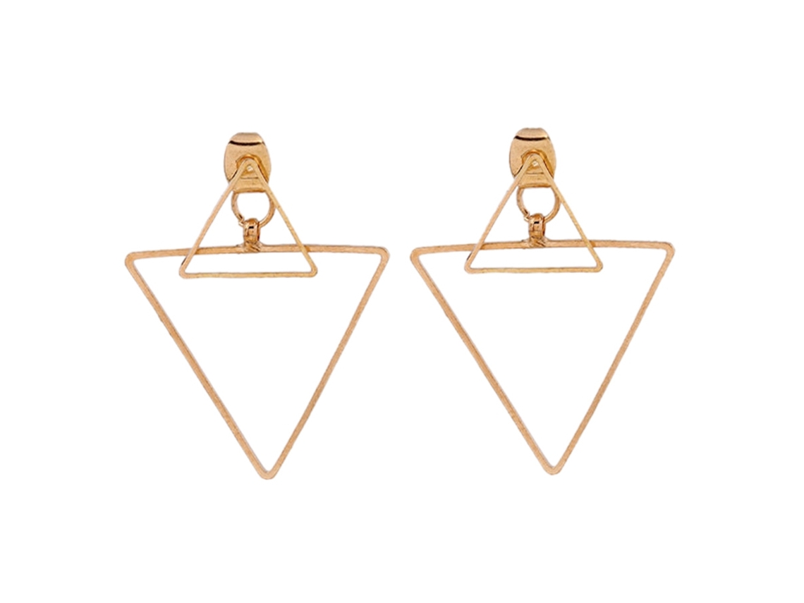 Brincos De Pingente Triangular Elegantes Simples