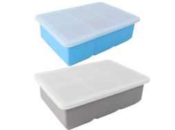 Bandeja De Gelo Reutilizável E Flexível Para Bebidas, Café Gelado, Chás E Congelar Sucos, Sopas E Mais Cinza * Azul Céu