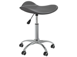 Vidaxl Banco De Salão/spa Couro Artificial Cinzento