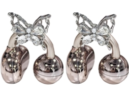 Decoração Brilhante Para Fones De Ouvido Com Strass, Clipe Ajustável Em Liga De Cobre Para Um Toque Estilo