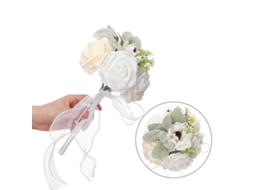 Laxiscreed Bouquet De Dama De Honra Com Rosas Coloridas Para Casamentos Em Estilo Floresta
