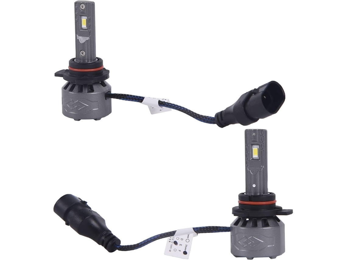 Lâmpadas Led Para Faróis De Carros 9012, 8000lm Conjunto, Brilho De 6000k, Brancas