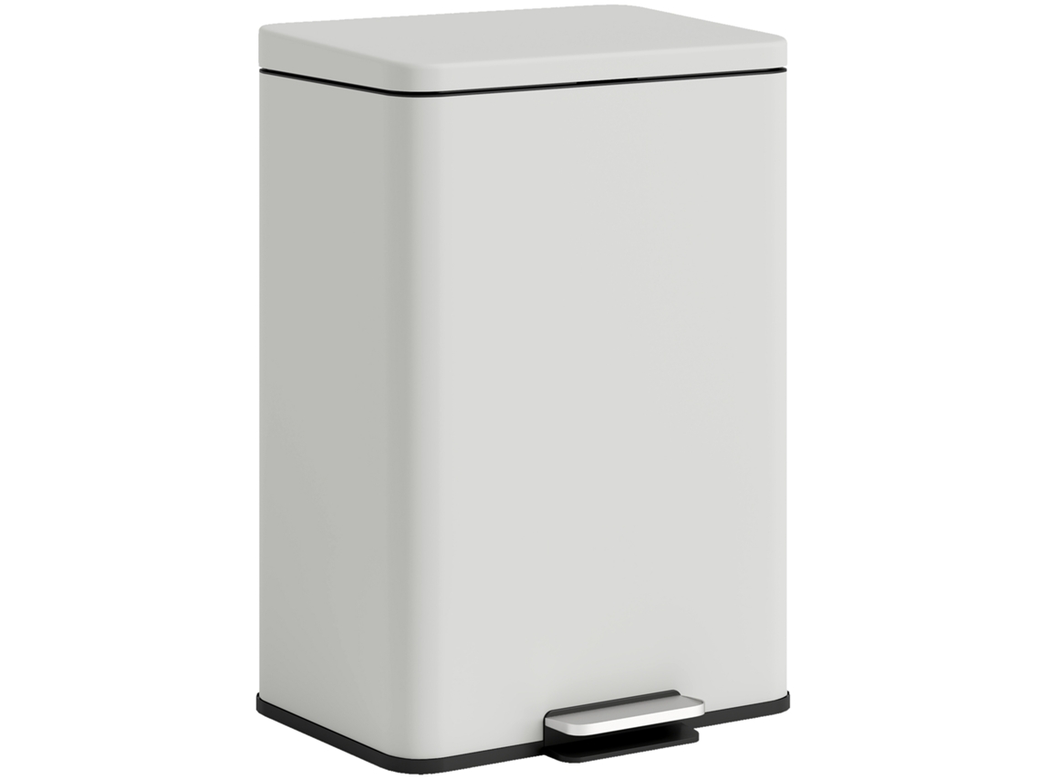 20l Metal Kitchen Bin. Foot Pedal Bin. Soft-close Lid. Cream