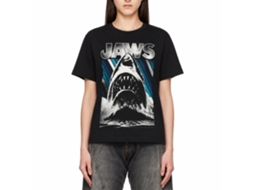 Rockinstone Jaws Movie Black Adult T-shirt Size:s