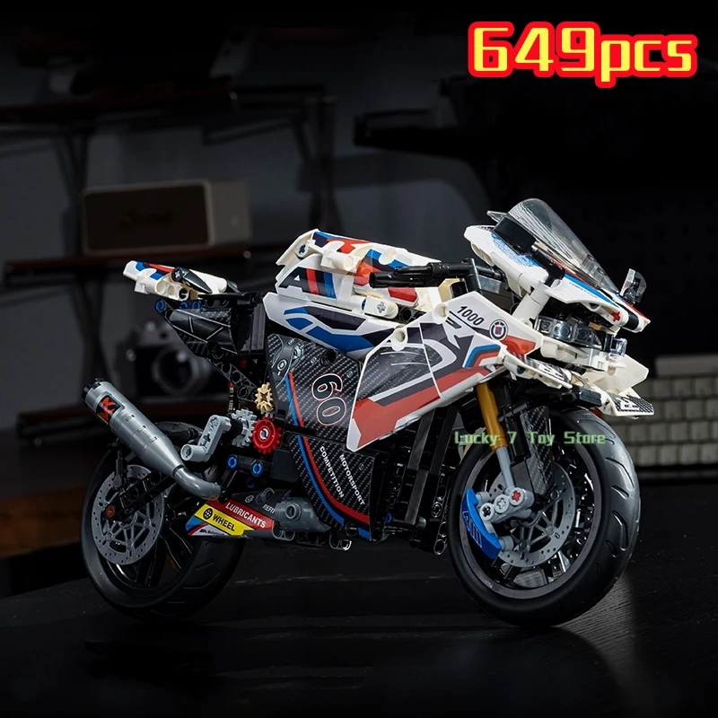 (649 Peças) Motocicleta De Corrida Técnica 1000 Rr - Modelo De Brinquedo Em Blocos De Montar