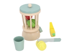Primerox brinquedo de Liquidificador de Madeira com Frutas para Crianças Jogo de Cozinha Educativo