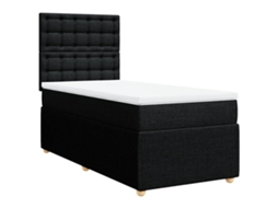 Box Spring Bed, Box Spring Beds Vidaxl Preto Tecido (90 X 200 Cm)