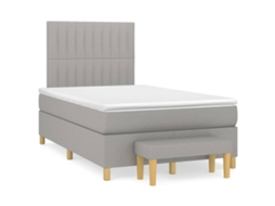 Box Spring Bed, Box Spring Beds Vidaxl Cinzeto Tecido (120 X 200 Cm)