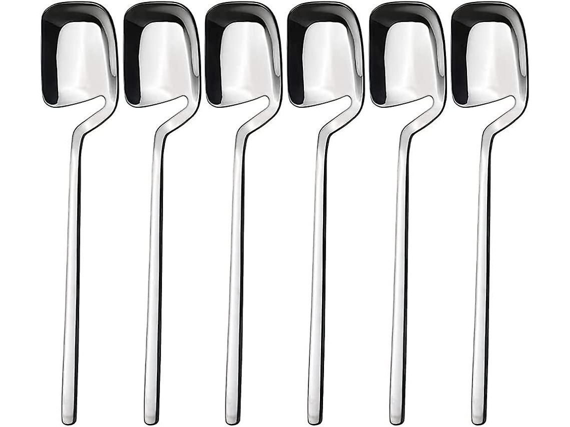 Colheres De Café, 6 Colheres De Espresso, Colheres De Chá Em Aço Inoxidável De 5,6 Polegadas (prata)