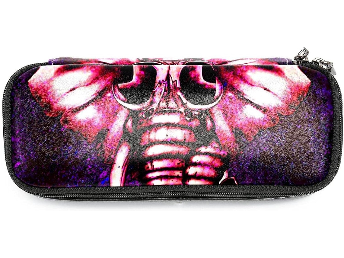 Porta-lápis psicodélico com elefante, organizador de maquiagem de grande capacidade, ideal para escola e mesa.