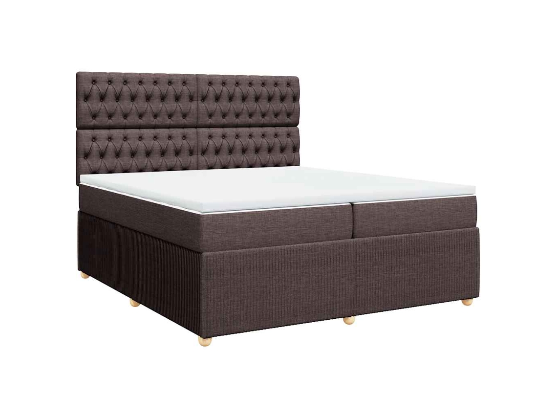 Box Spring Bed, Box Spring Beds Vidaxl Marrom Tecido (200 X 200 Cm)
