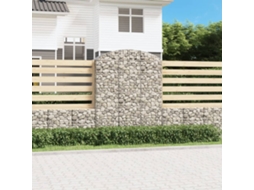 Vidaxl Cesto Gabião Arqueado 150x50x180/200 Cm Ferro Galvanizado