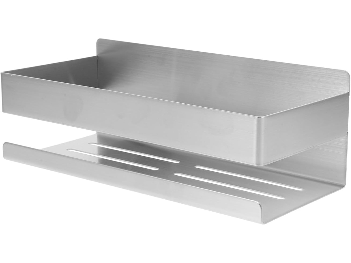 Prateleira De Parede Versátil Em Aço Inoxidável Com Design Compacto Para Áreas Pequenas