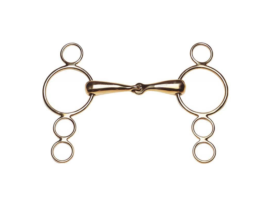 Bridões Ajustáveis com Cyprium 4 Argolas Dourado 125 Mmfeeling