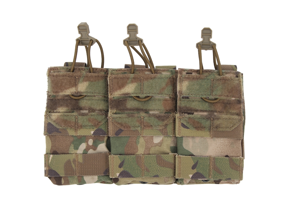 2026bolsa De Revistas Triple Molle Com Cordão Elástico Cordura Fixa Para Revistas 5.56mm, Portamagazines Aberto