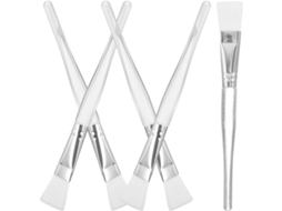 Conjunto de 5 pinças de nylon para máscara facial com capa transparente, ideal para aplicação de argila.