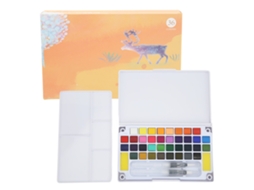Conjunto De Pintura Acuarela Com 36 Peças Cores Saturadas Resistentes À Degradação Para Desenho Artístico Portátil
