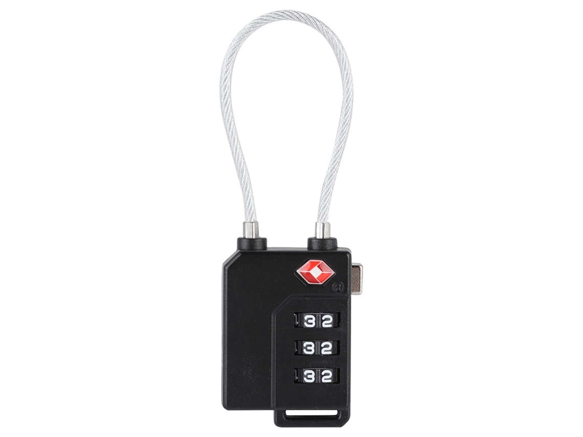 Cadeado Tsa de Aço para Malas BRILVIBERA (preto)