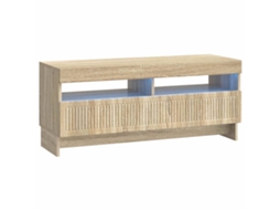 Vidaxl Gabinete De Tv Led Carvalho Sonoma Derivados De Madeira
