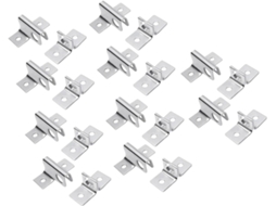Kit de 10 Fechos Metálicos para Portas de Armário, Segurança para Portas, Travas de Suporte, Parafusos para Móveis, CHABERLU