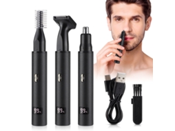 Aparador De Pelos Do Nariz E Orelha Elétrico 3 Em 1, Portátil E Recarregável Via Usb, Para Homens.