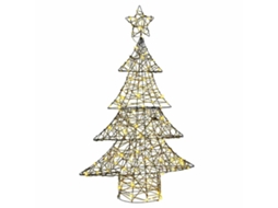 Decoração De Natal Vidaxl Branco Quente Vime (120 Cm)