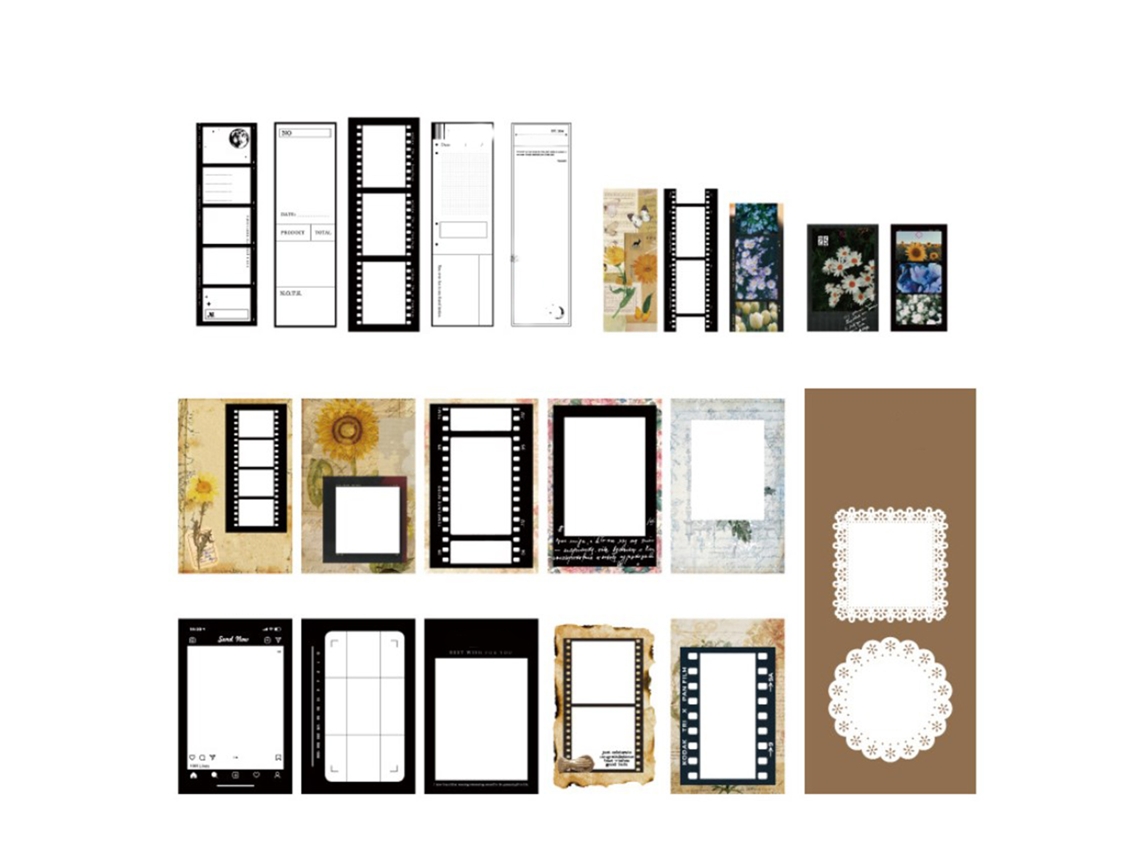 85 Adesivos Vintage Para Scrapbooking Com Estampas Variadas Adesivos Diy