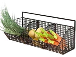 Cesto De Legumes Para Cozinha | Cesto De Armazenamento Com 3 Compartimentos Para Batatas Organizad Gokoco