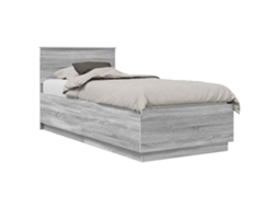 Estrutura de Cama Sonoma Cinzento 70x190cm MAISON EXCLUSIVE