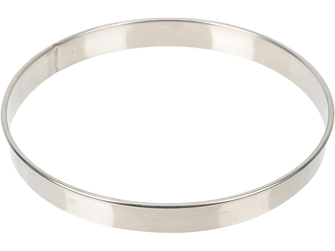 Aro De Pizza Aço Inoxidável 28cm 11 Polegadas Com Superfície Lisa E Resistente Ao Desgaste, Ideal Para Cozinhas E