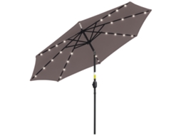 Guarda-sol Ø265cm, com Luzes LED Solares BTFORUS