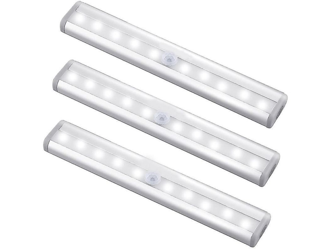 Sensor de Movimento Nova Line com lâmpada sem fio para armário 10 LEDs 3 pacotes | S/MARCA