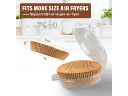 Papel de Forno Descartável Antiaderecente, Resistente Ao Calor, para Fritadeira e Assados, 50 Peças LAXISCREED