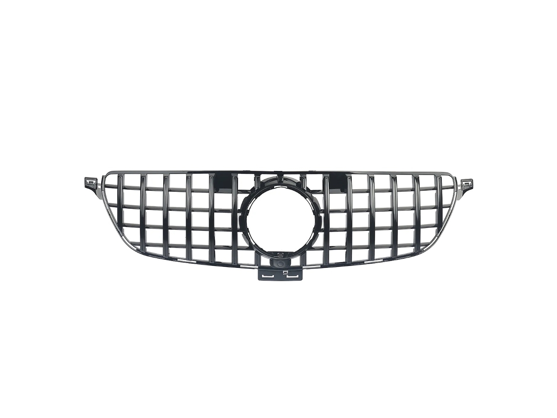 Grade Frontal, Estilo Gt R, Para Compatibilidade Com Coupã© Mercedes Benz, Preto Brilhante Oem