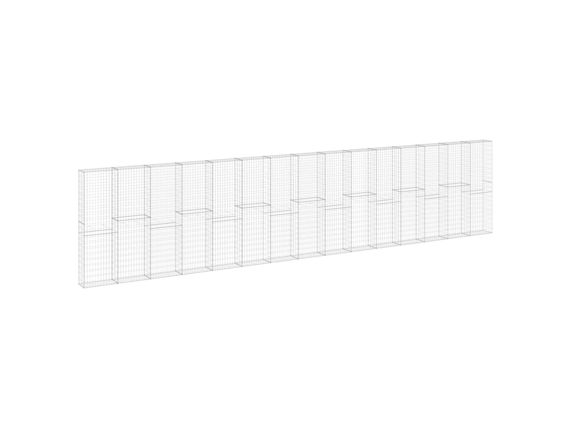 Gabion Wall, Gabion Walls Vidaxl Prateado Aço (900 X 30 X 200 Cm)