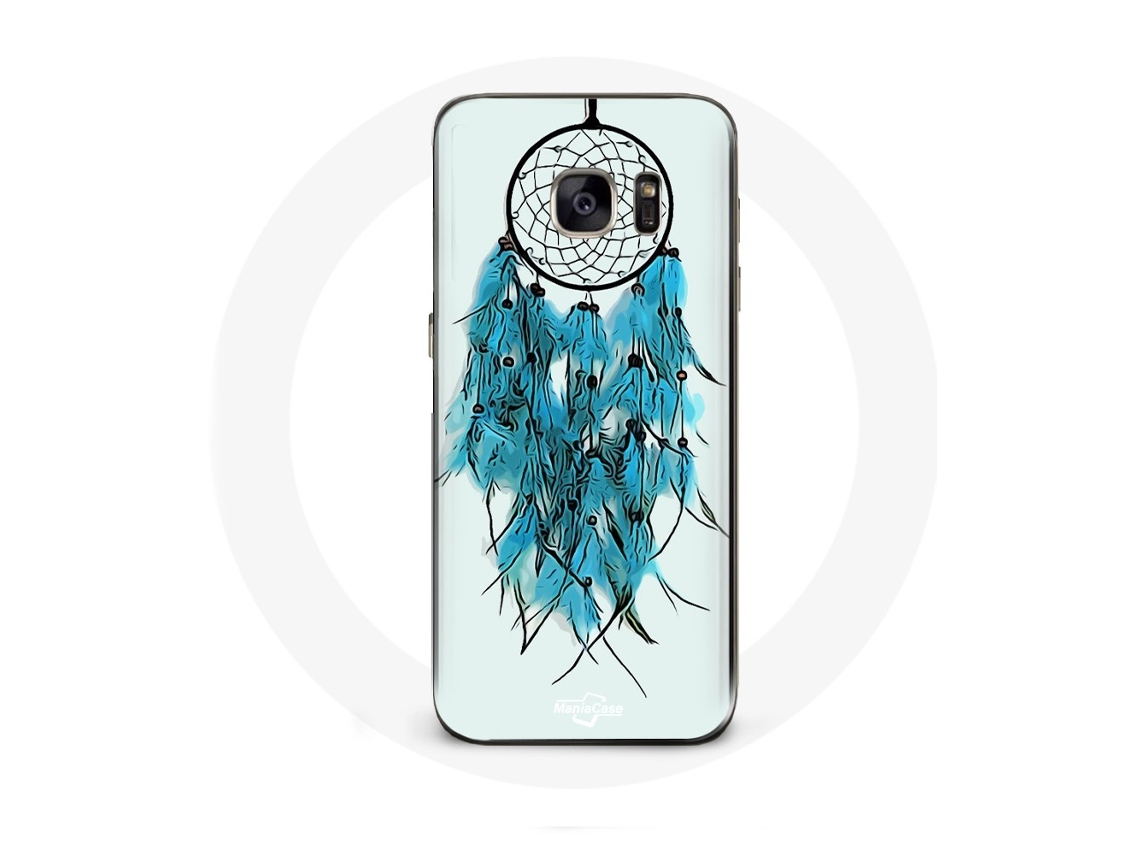 Capa para Samsung galaxy S6 edge Apanhador de Sonhos azul Fundo Branco