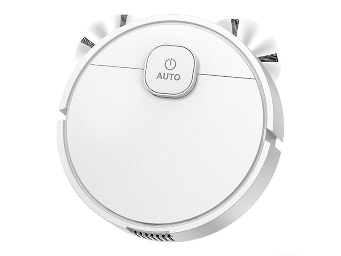 Robô Aspirador Compacto, Cor Branca, Com Esfregão Automático Para Espaços Pequenos