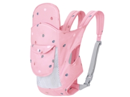 Portabebé Com Cintos Grossos, Frontal E Posterior, Força Equilibrada, Evita Danos Musculares, Fácil De Usar, Rosa