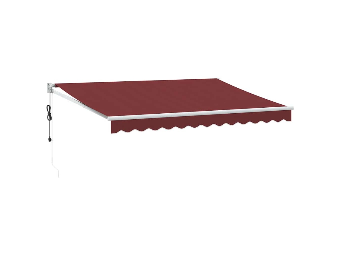 Toldo Retrátil Automático 350x250 Cm Bordô MAISON EXCLUSIVE