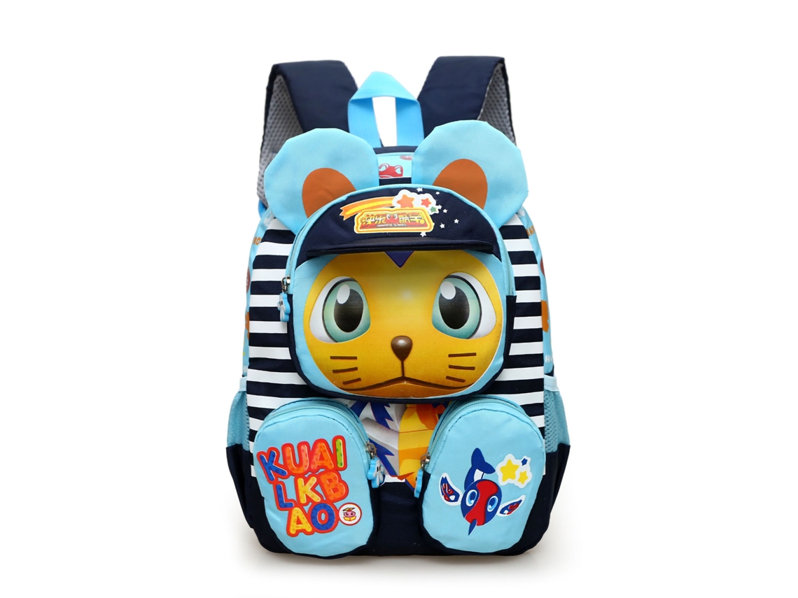 Mochila De Jardim De Infância Para Meninas Linda Caricatura Espaço Grande Presente Menina Azul Escuro