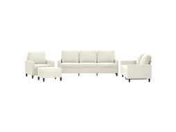 Sofa Set, Sofa Sets Vidaxl Creme Veludo (n/a)