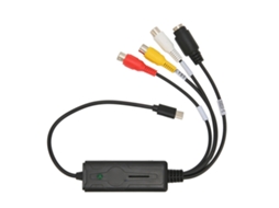 Placa de captura de áudio e vídeo USB-C EOOCOO, com conversão RCA para USB