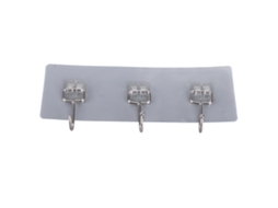 3pcs Ganchos De Pared Adhesivos Transparentes Resistentes Para Baño Cocina Toalla Ropa 18x6cm