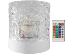 Luminária giratória com efeito de ondas, 16 núcleos e controle remoto para mesa de cabeceira, bar ou mesa de centro.